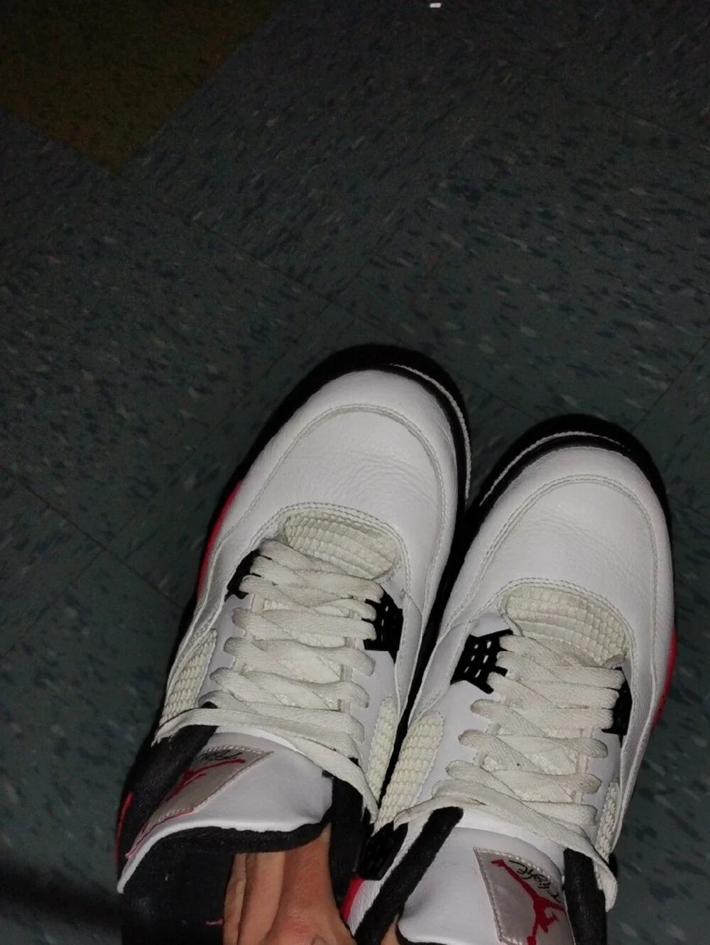Jordan Men’s Basketball Sneakers - White/Red/Black